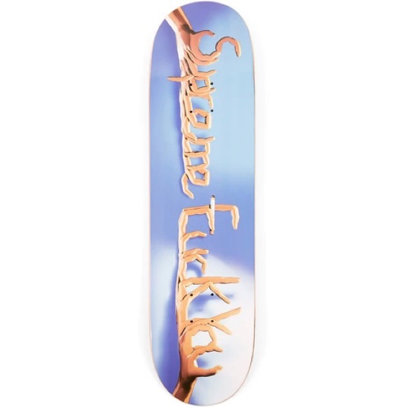 Supreme Fuck You Skateboard Skateboard Deck Blue💙